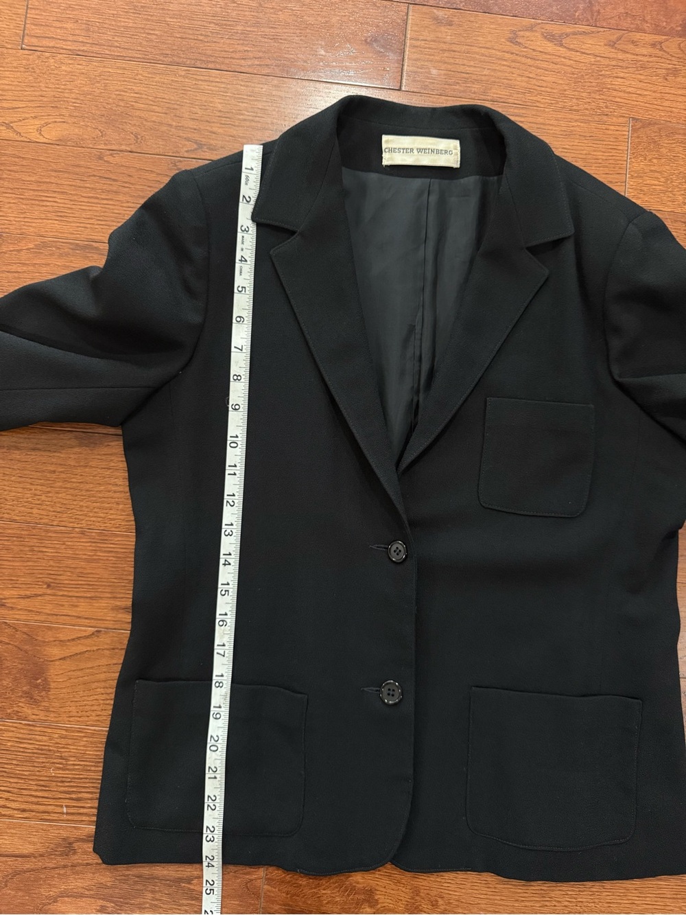 Vintage Chester Weinberg Tailored Black Women's Blazer Jacket - Picture 10 of 10
